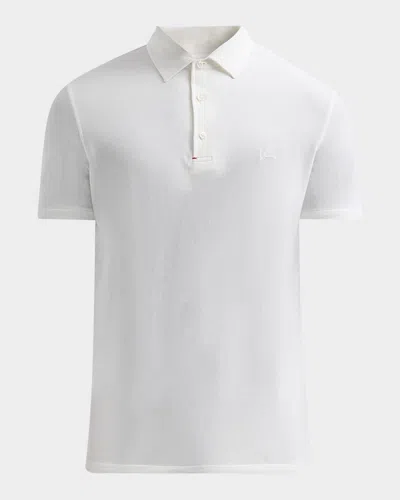 Isaia Men & Apos;s Cotton Piqué Polo Shirt In White