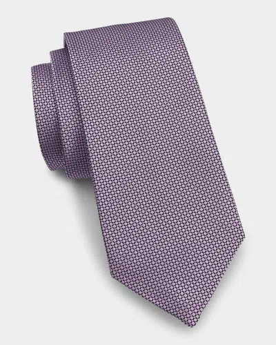 Isaia Men & Apos;s Diamond-print Silk Tie In Blue