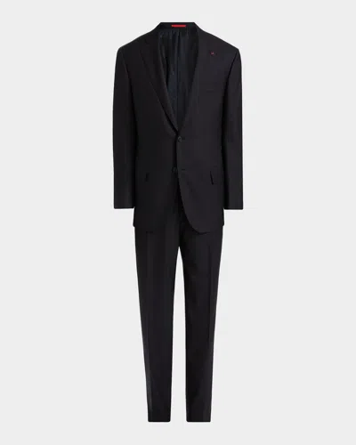 Isaia Men's Sanita Wool Suit In Blue