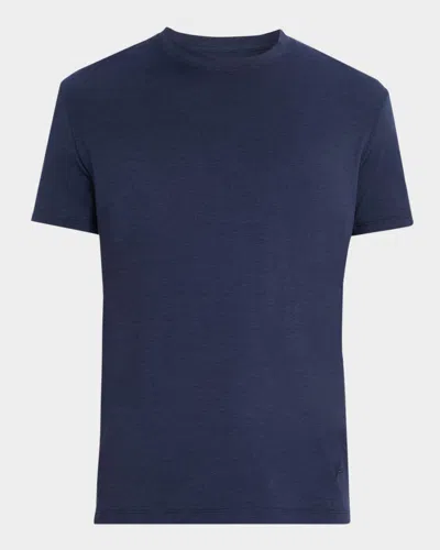 Isaia Men & Apos;s Silk-cotton T-shirt In Blue
