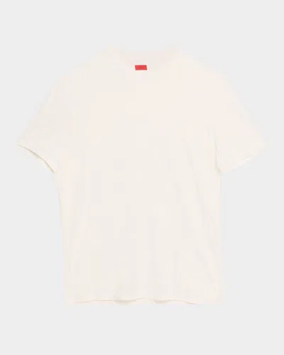 Isaia Men & Apos;s Silk-cotton T-shirt In White
