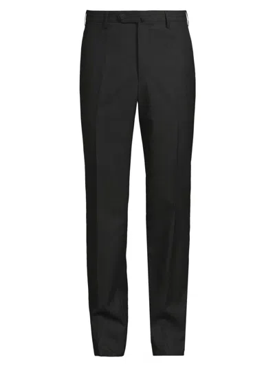 ISAIA MEN'S BASIC EXTENDED-TAB WOOL TROUSERS
