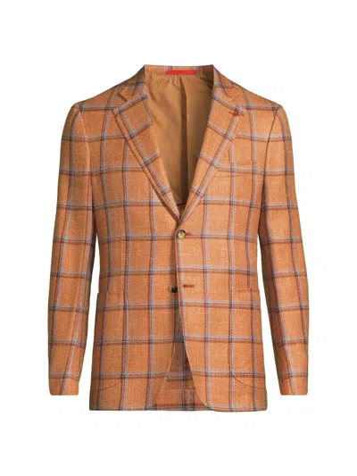 Isaia Men's Bold Check Sportcoat In Multi
