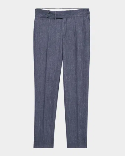 Isaia Men's Casalnuovo Trousers In Medium Blu