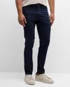 Isaia Men's Cashmere-cotton Slim 5-pocket Pants In Navy
