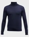 Isaia Men's Cashmere Turtleneck Sweater In Blue