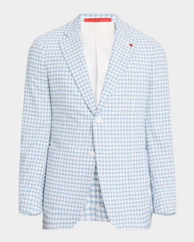 ISAIA MEN'S CHECK BOUCLE SPORT COAT