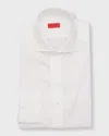Isaia Men's Cotton Seersucker Dress Shirt In White