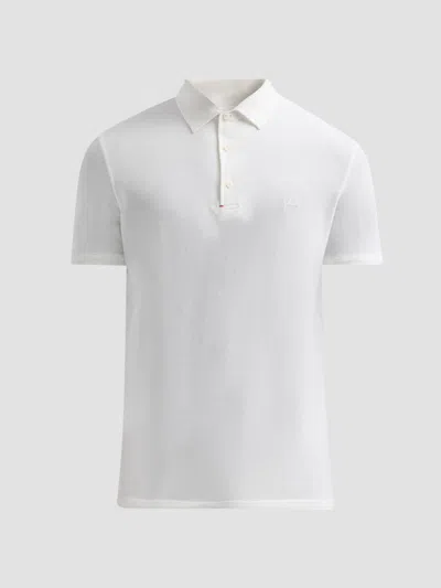 Isaia Men's Cotton Pique Polo Shirt In White
