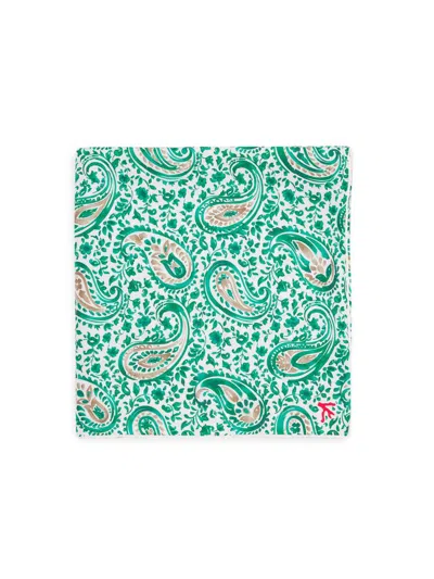Isaia Men's Floral Paisley Silk Pocket Square In Multi