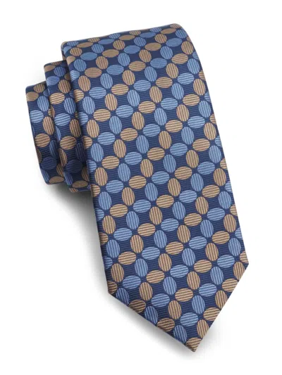 Isaia Men's Geometric Lattice Silk Tie In Multi