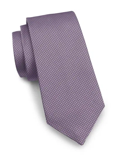 Isaia Men's Geometric Silk Tie In Blue