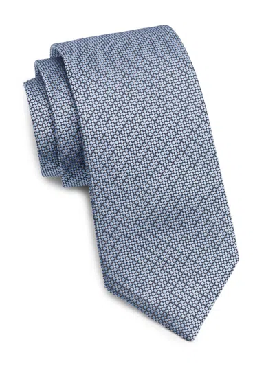 Isaia Men's Geometric Silk Tie In Blue