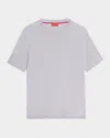 Isaia Men's Luxe Crew Knit Shirt In Light Grey