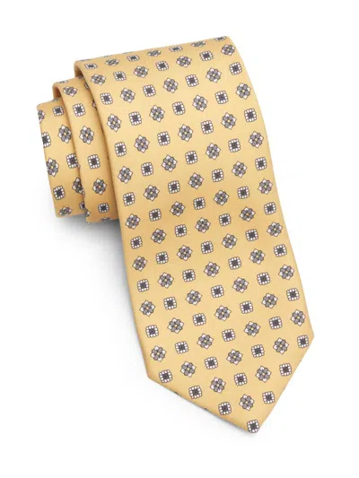 Isaia Men's Medallion Silk Tie In Purple