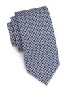 Isaia Men's Micro Houndstooth Silk Tie In Multi