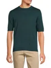 Isaia Men's Opacum Short-sleeve Silk Knit T-shirt In Blue