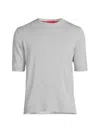 Isaia Men's Opacum Short-sleeve Silk Knit T-shirt In Grey