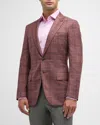 Isaia Men's Plaid Sport Coat In Purple