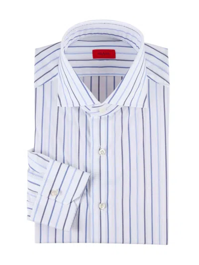 Isaia Men's Righe E Quadri Classic Cotton Shirt In Multi