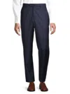 Isaia Men's Sanita Wool Dress Pants In Blue