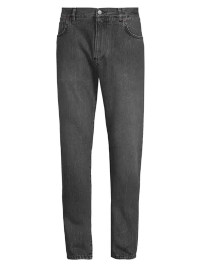 Isaia Men's Slim-fit Straight-leg Jeans In Gray