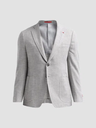 Isaia Men's Textured Birdseye Sport Coat In Gray