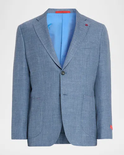 Isaia Men's Thin Stripe Single-breasted Suit In Blue