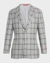 Isaia Men's Windowpane Sport Coat In Gray