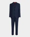 Isaia Men's Wool Windowpane Plaid Two-piece Suit In Blue