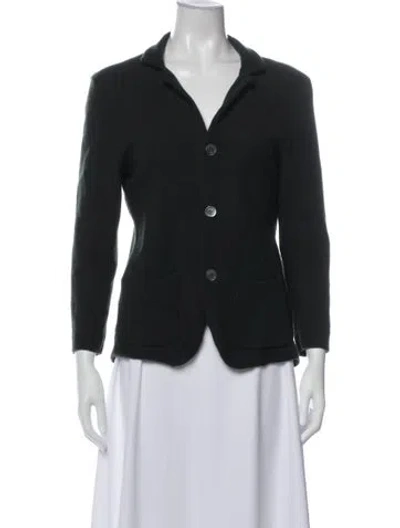 Pre-owned Isaia Merino Wool Blazer In Black