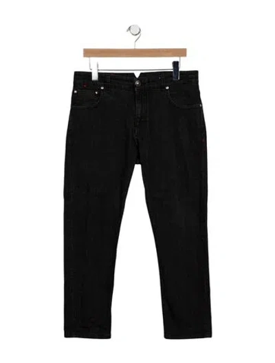 Pre-owned Isaia Mid-rise Straight Leg Jeans In Blue