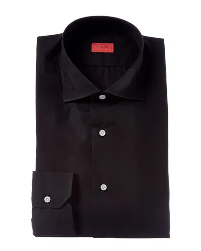 Isaia Milano Mix Dress Shirt In Black