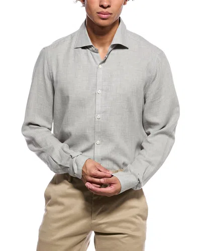 Isaia Mix Cashmere-blend Sport Shirt In Multi