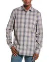 Isaia Man Shirt Beige Size 17 Cotton
