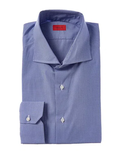 Isaia Mix Dress Shirt In Blue