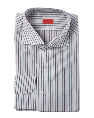 Isaia Mix Dress Shirt In White