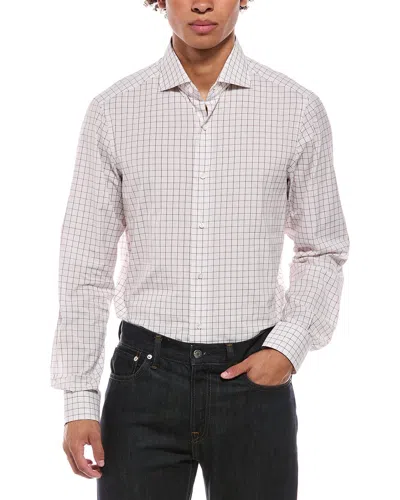 Isaia Mix Dress Shirt In White