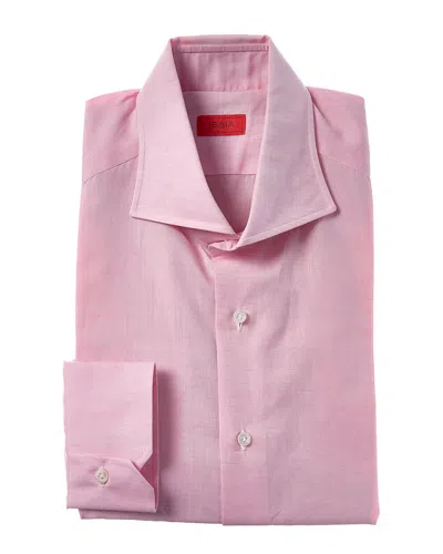 Isaia Mix Linen-blend Dress Shirt In Multi