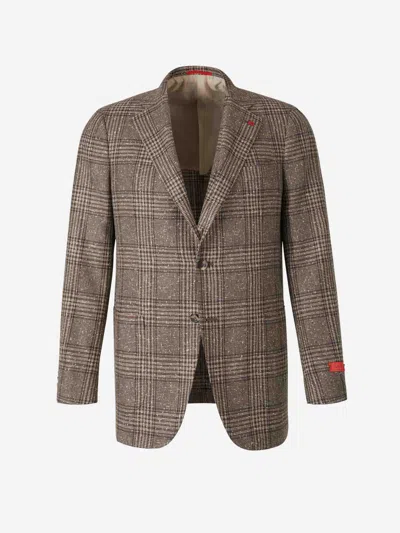 Isaia Motif Checks Blazer