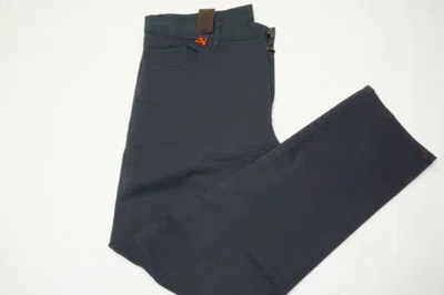 Pre-owned Isaia Navy Blue Cotton Blend Mens Pants Sz 52r Brand