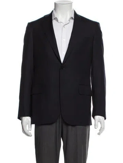 Pre-owned Isaia Only Blazer Wool Blazer In Blue