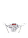 Isaia Patterned Face Mask In White