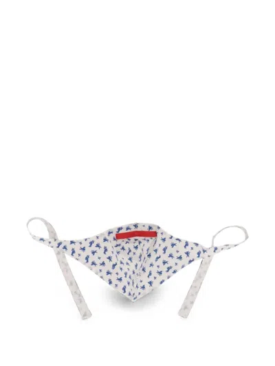 Isaia Patterned Face Mask In White