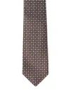 Isaia Patterned-jacquard Tie In Braun