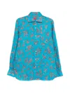 Isaia Patterned Shirt In Blue