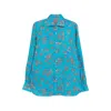Isaia Patterned Shirt In Blue