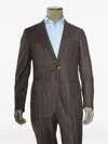 Isaia Pinstripe Wool Single-breasted Suit In Brown