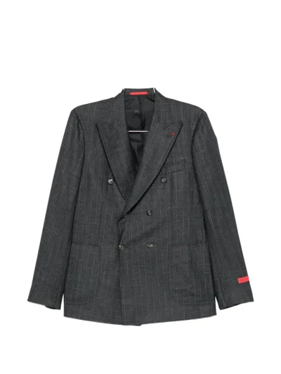 ISAIA PINSTRIPED DOUBLE-BREASTED SUIT