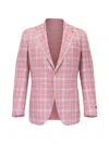 Isaia Plaid Two-button Blazer In Multi